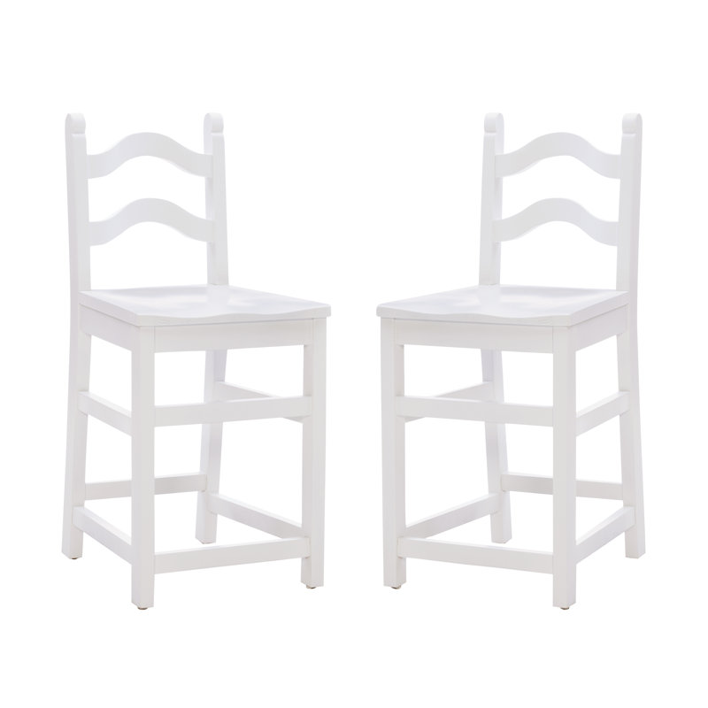 Tabouret de bar et de comptoir Dowl, Tabouret de comptoir (siège d'une hauteur de 24 p, Blanc