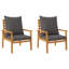 Ensemble de patio avec coussins en bois d'acacia massif-108809275-108809277