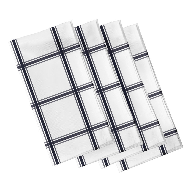 Ensemble de serviettes 4 pièces Arlene, L 18 po x L 18 po, Bleu marine