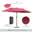 443cm X 260cm Rectangular Lighted Market Parasol-1218173525