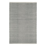 Herringbone Swedish Blue Handwoven Cotton Rug