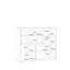 Raiana 2 Door 4 Drawer Abstract Small White Gloss Sideboard
