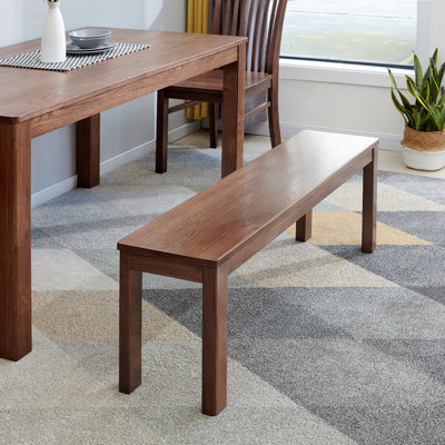 (1.2m) Walnut Color Natural Oak Wood For Dining Bench Table Bench For Living Room