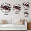 Horloge murale moderne avec lèvres en forme de cœur et perles dans la bouche-93601197