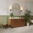 Linsay 60" Fully Assembled Rustic Farmhouse Double Sink Bathroom Vanity with Chevron Wood Cabinet, Engineered Marble Countertop