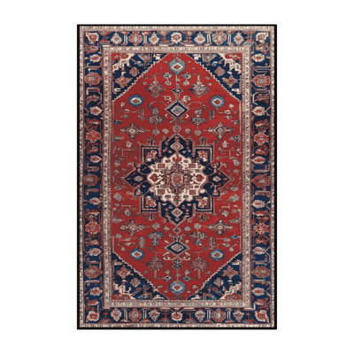 Machine Washable Persian Brown Area Rug