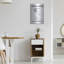  «Bathroom Paperwork» par Lettred & Lined, art mural en métal, 16 po x 24 po-284529091