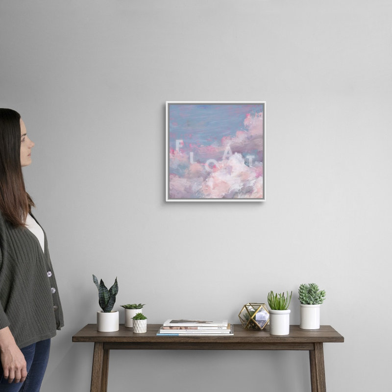 «Daydream Pink 05» par Lisa Audit - reproduction d'art, Toile blanche encadrée, H 18 po x l 18 po x P 1,75 po