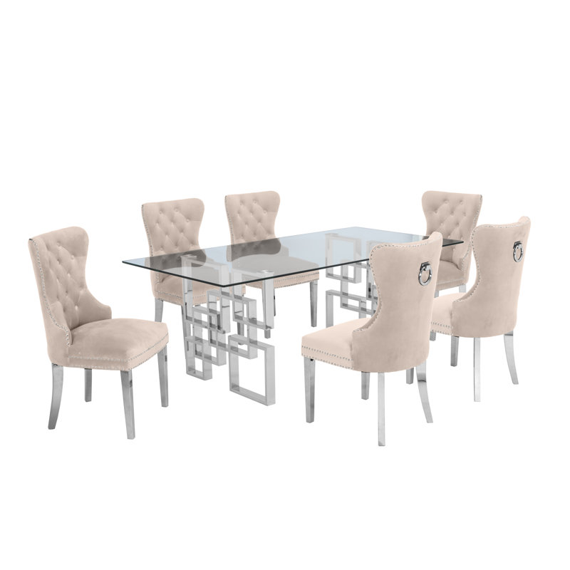 Ensemble repas pour 6 personnes Tonkin, Crème