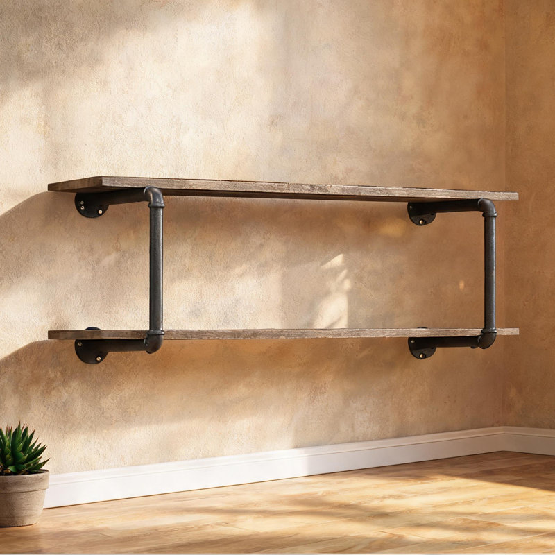 Support de rangement mural multi-pièces à 2 niveaux, (2 Shelves) 13.94"H x 38.93"W x 10.91"D