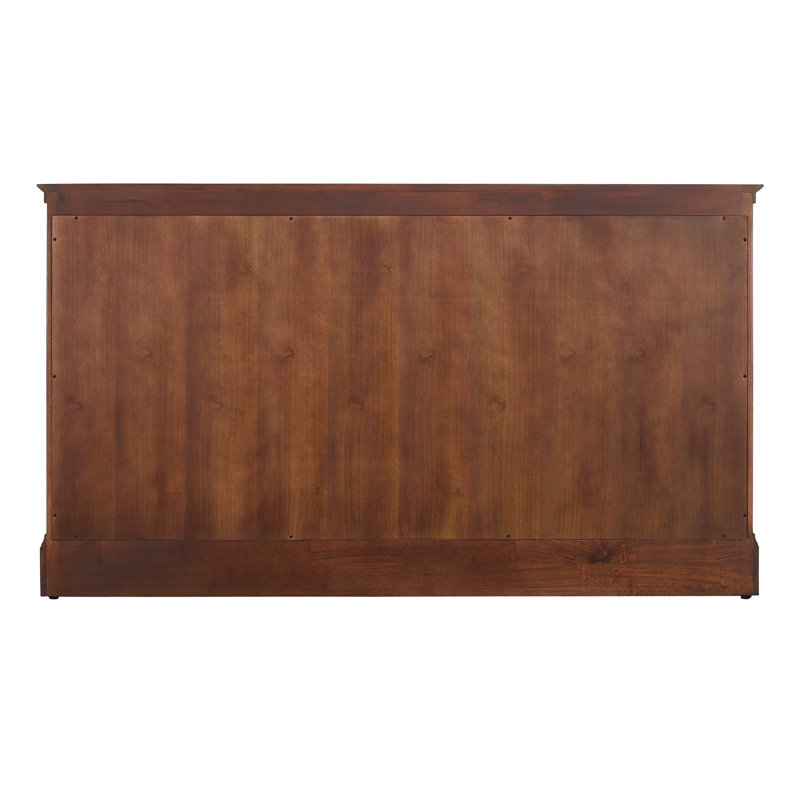 Claudia 60" Antique Coffee Mahogany Double Basin Vanity Cabinet