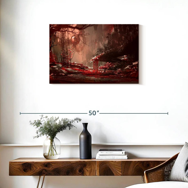 Kelan Blood Red Forest, 20" H x 30" W