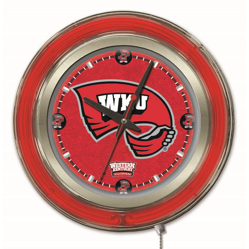 Horloge murale 15 po NCAA, Western Kentucky
