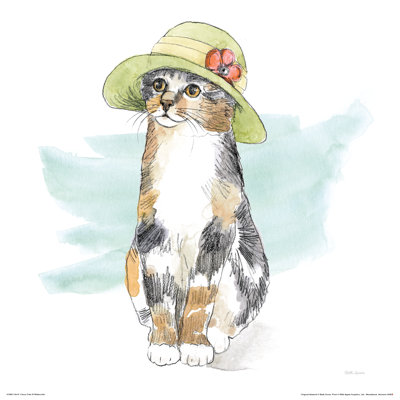 Fancy Cats III Watercolour - Wrapped Canvas Painting