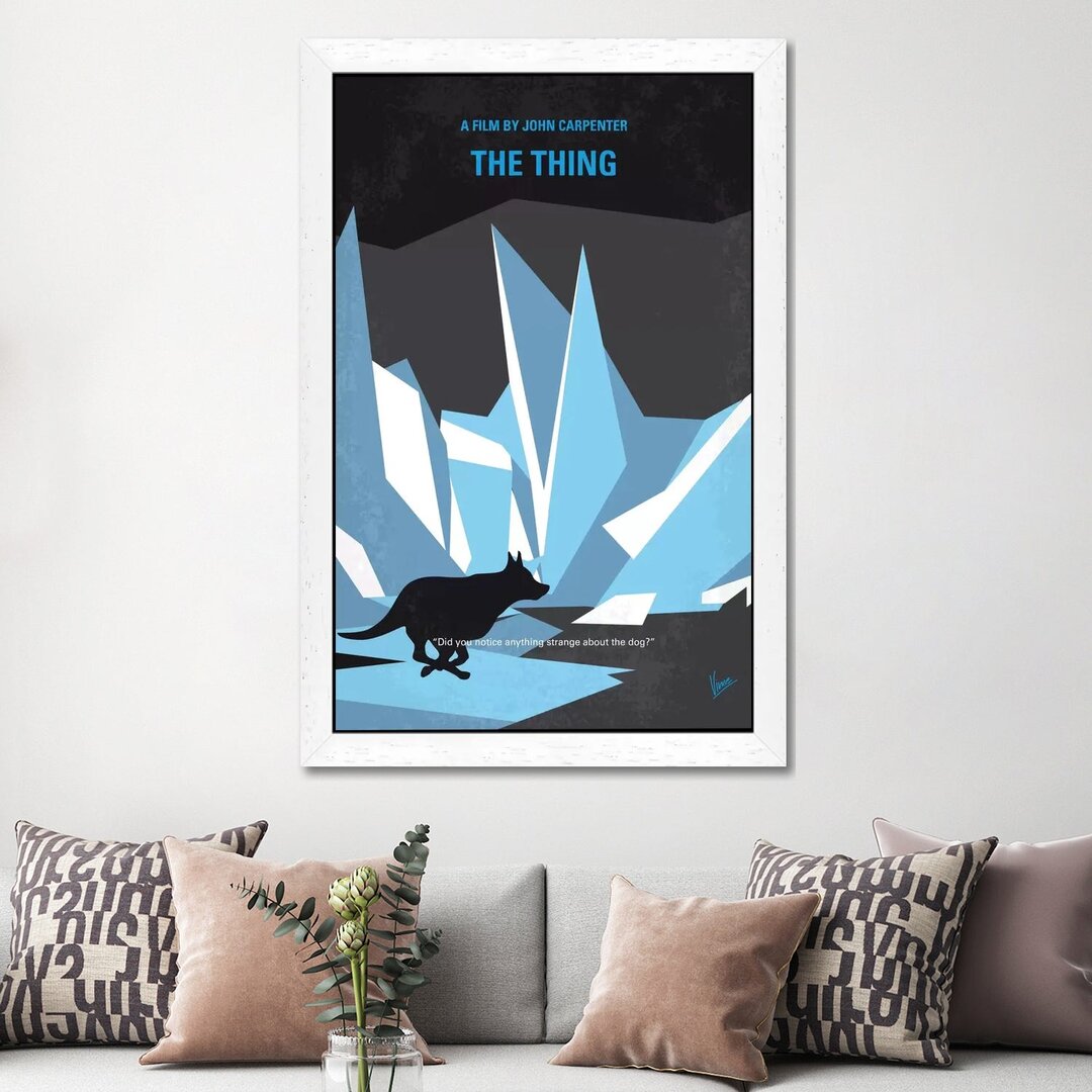 Gerahmtes Leinwandbild - Werbung „The Thing Minimal Movie Poster” von Chungkong