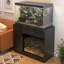 Support pour aquarium de 40 gallons Dursum, support pour aquarium noir de 30 à 50 gallons, armoire à réservoir double moderne avec organisateur de cordon caché et capacité de 550 lb, tablette imperméable et réglable