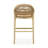Kendari Blonde Rope-Backed & Upholstered Bar Stool