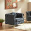 Canapé Chesterfield en velours avec coussins ronds-546643841