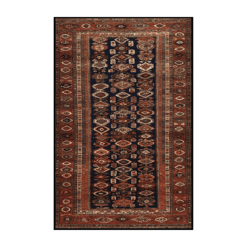 Tapis brun turc lavable à la machine, Rectangle 6 pi x 9 pi