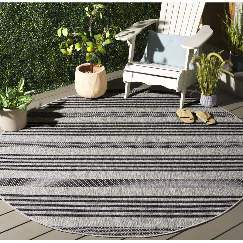 Tapis intérieur / extérieur Gonsalve Performance Performance, Rond 6 pi 7 po