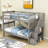 Dezaray Twin Over Twin Standard Bunk Bed with Shelves-1126596100