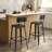 Set Of 2 Bar Stools, Bar Height Stools, Tall Bar Stools With Back, Bar Chairs, Steel Frame, Industrial Style-142944061