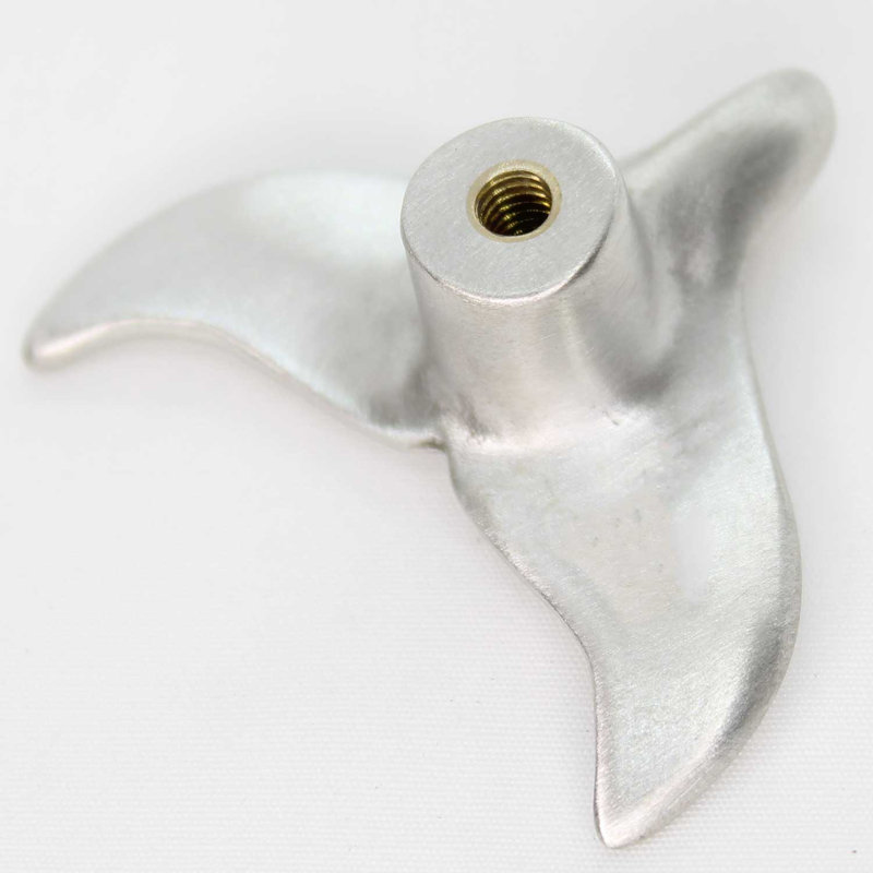 1.9" Whale Tail Knob, Brushed Nickel