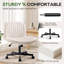 Chaise de travail pivotante en tissu Caelie-108608414