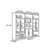 Floor-standing wooden bookcase