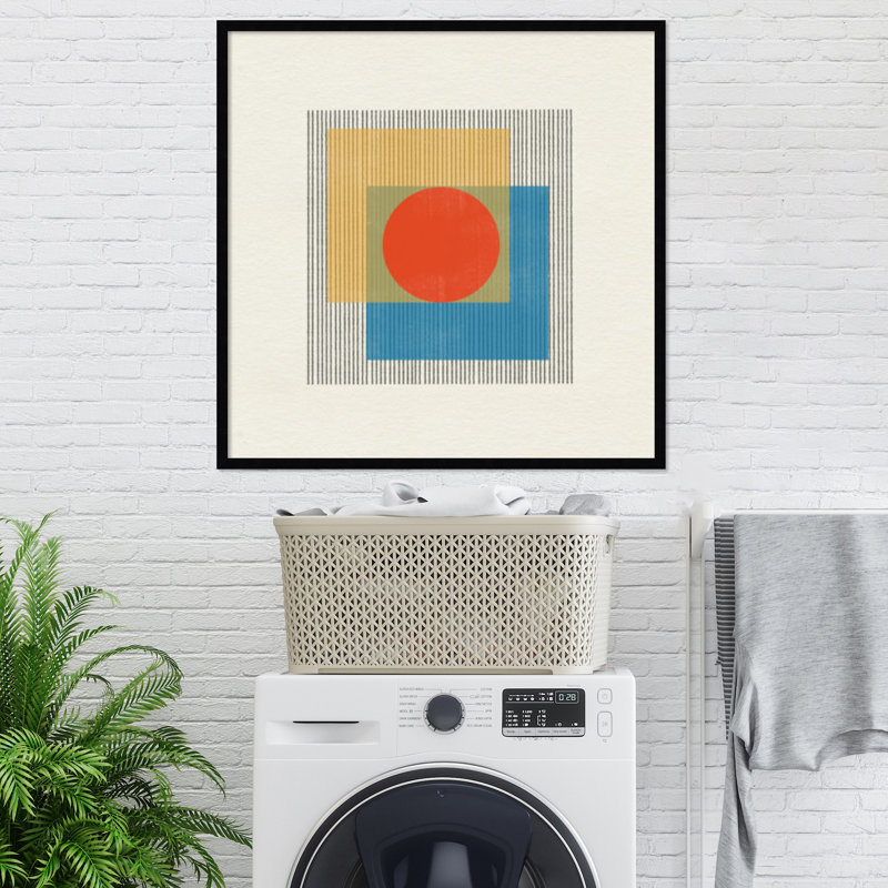 Midcentury Modern Object No 3 by Miuus, 33" H x 33" W x 1" D, Black