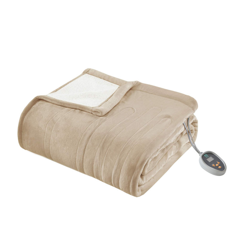 Couverture en coton liquide, Double, Brun clair