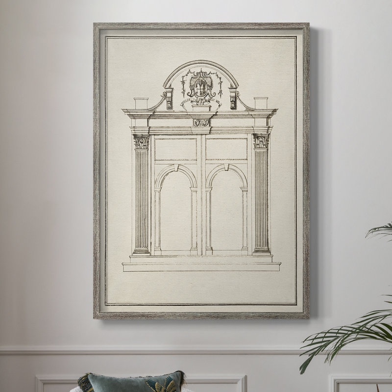 Reproduction encadrée d'entrée - bois massif, H 11 po x l 9 po