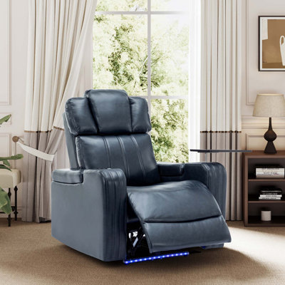 Fauteuil inclinable en cuir Ghida