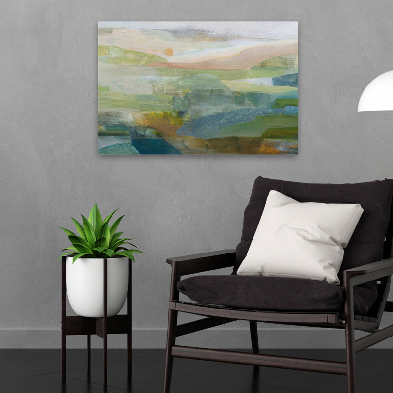 Coming Home - Ensembles de paysages abstraits, art bleu, H 24 po x l 16 po