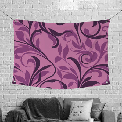 Floral Art Bathroom Fabric Tapestry