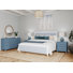 Ensemble de chambre avec commode Lana et table de chevet bleue Lana