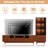 102.3'' Walnut Finish Entertainment Center for 55/65/75 Inch TV, Mid-century Modern Wood Media Console Includes TV Stand with Storage and 3-tier Display Cabinet with 2 Drawers for Living Room and Bedroom, Brown-1479248436-1479248441