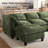  143.7" Chenille Modular Sectional Sofa With Storage Ottoman, Washable Cushion Covers, Padded Armrests, Extra-Thick Deep Cushions, Tool-Free Assembly, Green-640158335