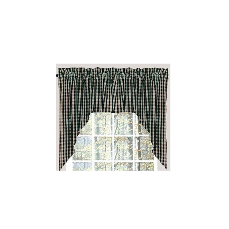 Criss Cotton Checkered Swag Window Valance