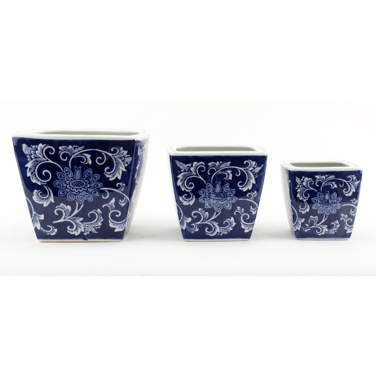 Danny's Fine Porcelain Handmade Ceramic Planter Set 