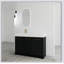 Meuble-lavabo autoportant de 48 pouces avec lavabo en résine, porte à fermeture douce et rangement spacieux pour les salles de bain modernes