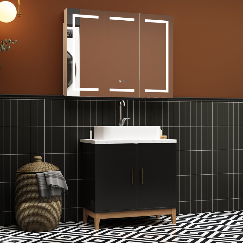 Trienette 47.2'' Single Bathroom Vanity with Ceramic Top