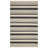 Liara Hand Woven Wool/Cotton Striped Rug in Black/Ivory-23025235