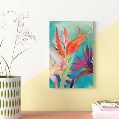 Vivid Birds Of Paradise I by Jennifer Paxton Parker - Wrapped Canvas Painting