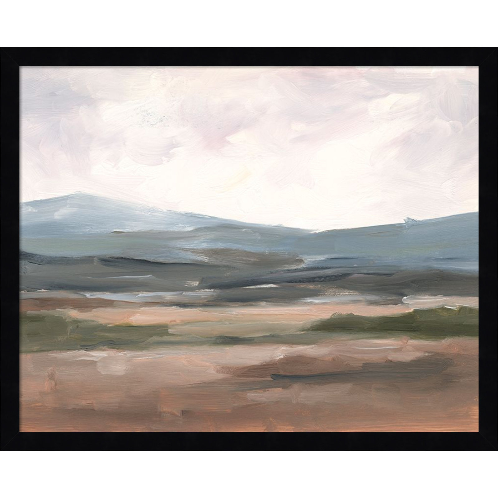 Ethan Harper "Serene Mountain Study I" Print, Black, 17" H x 21" W