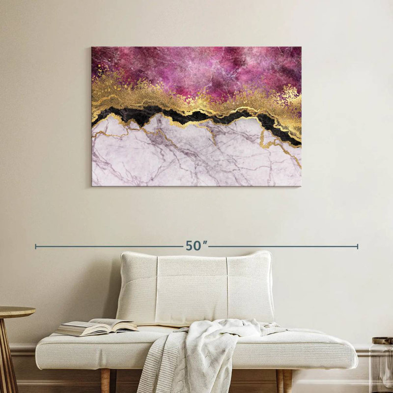 Avery rose et or abstrait