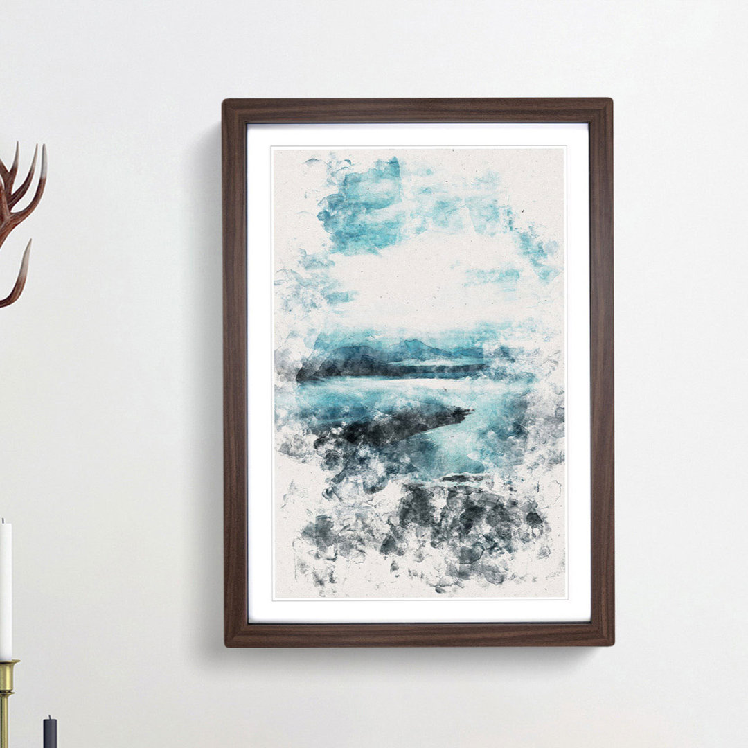 Aerial View of the Isle of Skye in Scotland - Framed Print