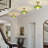 Maemi Vintage Semi-flush Mount Ceiling Light,petal Glass For Living Room-190285406