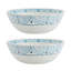 Fitz And Floyd Sicily Blue Serve Bowls And Salt And Pepper Set