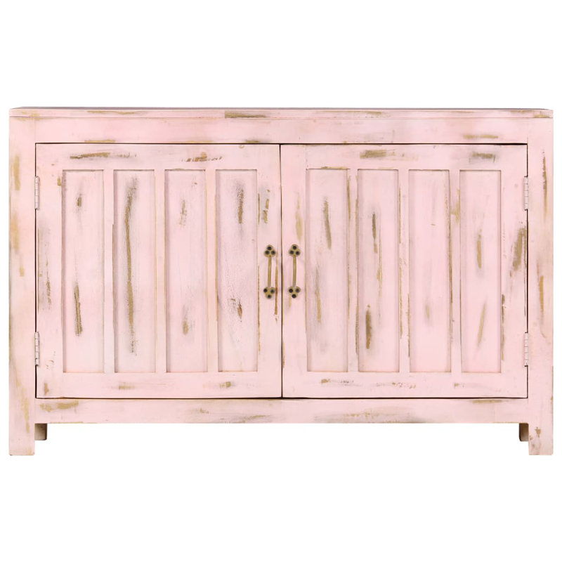 Gallaway 110cm Solid Wood Sideboard, Light Pink